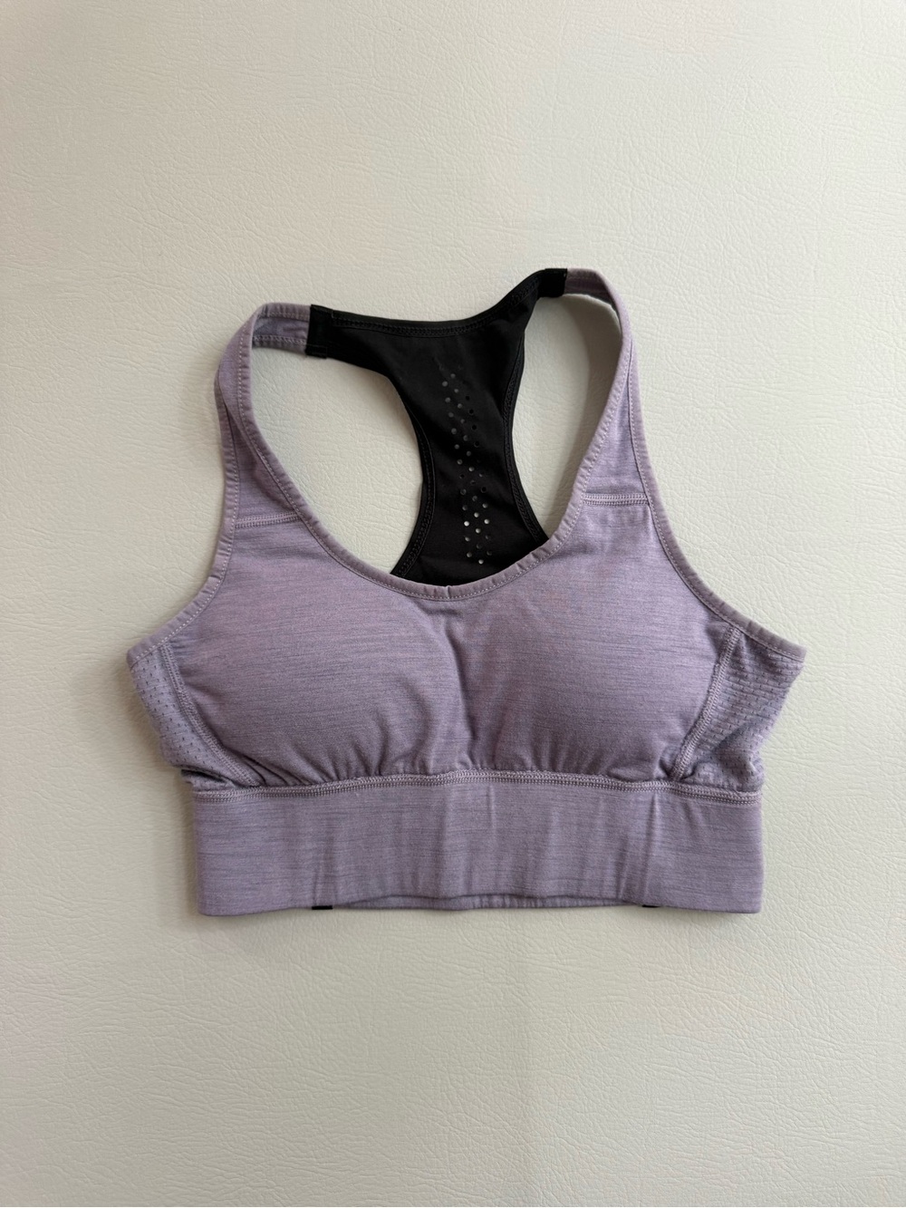 Mons Royale Stratos Merino Wool Sports Bra Purple Thistle XS